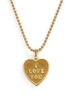 The ILY Necklace is thoughtfully oversized to wear the universal statement of love loud and proud. Reminiscent of 1950's charm bracelets. Everyday Vintage Jewelry For Valentine's Day, Vintage Everyday Jewelry For Valentine's Day, Heart Pendant Jewelry With Logo Charm As Gift, Heart Pendant Jewelry With Logo Charm For Gifts, The Love Club, Love Token, Charm Bracelets, Pure Silver, Metal Jewelry