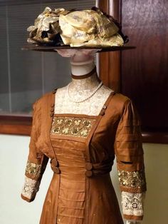 Late Edwardian Fashion, Edwardian Wardrobe, Edwardian Day Dress, 1912 Fashion, Edwardian Costumes, 1800s Fashion