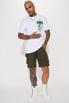 Available In White. Crew Neck Short Sleeve Screen Print Disclaimer: Due To The Printing Process A Difference In Saturation May Occur. Each Garment Is Unique. Print Placement Will Vary. 100% Cotton Imported | Mens Tokyo 99 Short Sleeve Tee Shirt in White size Small by Fashion Nova Grunt Style, White Crew Neck, White Fashion, Jeans For Sale, Unique Print, Screen Print, Vintage Tshirts, Black Tee, Vintage Black