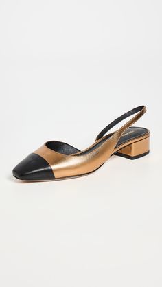 Veronica Beard Cecile Slingbacks | Shopbop Formal Slingback Pumps With Square Toe And Contrasting Heel, Leather Mules With Rubber Heel Cap For Formal Wear, Formal Leather Mules With Rubber Heel Cap, Leather Slingback Pumps With Square Toe And Contrasting Heel, Luxury Calf Leather Slingback Pumps With Contrasting Heel, Designer Slingback Pumps With Round Toe For Work, Formal Slingback Pumps With Contrasting Heel Counter, Black Leather Slingback Sandals With Contrasting Heel, Formal Leather Slingback Pumps With Contrasting Heel