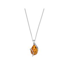 This teardrop necklace effortlessly combines the warmth of genuine amber with the cool sophistication of sterling silver. It's a striking accessory for both casual and formal occasions. Click on this JEWELRY & WATCHES GUIDE to learn about fit, styles, materials and more! This teardrop necklace effortlessly combines the warmth of genuine amber with the cool sophistication of sterling silver. It's a striking accessory for both casual and formal occasions. Click on this JEWELRY & WATCHES GUIDE to l Amber Stone, Teardrop Necklace, Teardrop Pendant, The Cool, Amber, Platinum, Jewelry Watches, Silver Tone, Silver Necklace