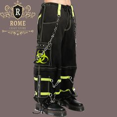 Men's Gothic Threads Reflective Pant Black Punk Buckle Zips Chain Strap Punk Trousers with understated Gothic Pants,Biohazard zip off Pant Men's Black heavyweight slim fit pants, these black on silver Reflective pants zip off into shorts and feature removable chains, adjustable ankles, d-rings, grommets, and deep, netted pockets., Zips buckle straps detail Eyelet studded back pockets, Detachable chain straps. Tripp Pants Outfit Men, Punk Style Cargo Pants With Pockets For Concert, Emo Bottoms With Belt Loops For Cosplay, Emo Style Pants With Belt Loops For Cosplay, Emo Style Pants For Cosplay With Belt Loops, Emo Streetwear Bottoms With Pockets, Emo Style Bottoms With Pockets For Streetwear, Emo Streetwear Pants With Belt Loops, Black Emo Pants With Belt Loops