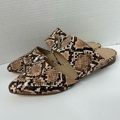 Snake Print Slip On Flats Mule Leather Upper Size 7m Nwot, Free Smoke And Pet Free Closet Please See The Picture For More Details And Measurements. Matisse Shoes, Slip On Flats, Flat Mules, Mule Clogs, Mules Shoes, Snake Print, Mule, Leather Upper, Autumn Fashion