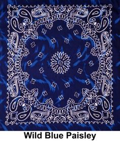 Brand New 100% Cotton Wear as Headband, Wristband, Face Mask, In Pocket, or as an accessoryPrinted on Both Sides Size: Approximately 22 x 22 inches Bohemian Blue Bandana For Festivals, Paisley Print Design, Cotton Bandanas, Sims4 Cc, Blue Paisley, Bandanas, Both Sides, Paisley Print, Paisley