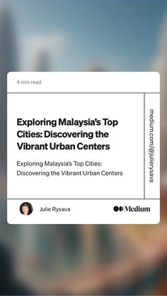 the cover of exploring malaysia's top cities discovering the vibrant urban centers