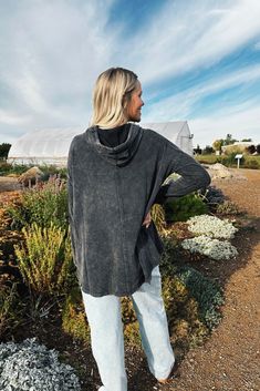 Description Mineral Washed Oversized Flare Hooded Tunic Pullover Materials & Care Self: 100% Cotton Hand wash cold, no bleach, line dry, low iron if needed. Hand Measured Small: Length 24", Bust 23(46)", Sleeve 18.5" Medium: Length 25" Bust 24(48)", Sleeve 18.5" Large: Length 26", Bust 25(50)", Sleeve 18.5" Model wearing size Small Model pictures have been edited, please refer to video for actual color reference. Fall Washed Black Hoodie With Drawstring Hood, Washed Black Hoodie With Drawstring Hood For Fall, Winter Oversized Washed Top, Oversized Washed Winter Tops, Black Washed Hoodie For Fall, Soft-washed Hooded Winter Tops, Washed Black Relaxed Fit Hoodie For Fall, Spring Washed Hooded Top, Spring Hooded Washed Top