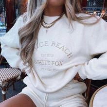 Womens Los Angeles Venice Beach Cool Sweatshirts White Sweatshirt For Leisure In Winter, White Sweatshirt For Leisure, Winter Season, White Winter Sweatshirt For Leisure, Trendy White Sweatshirt For Leisure, White Sweatshirt For Fall Leisure, White Leisure Sweatshirt, White Cotton Leisure Sweatshirt, White Cotton Sweatshirt For Leisure, White Winter Leisure Sweater