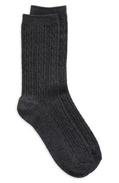 These cable-knit boot socks bring temperature-regulating comfort to your day with soft wool-kissed yarns. Acrylic/wool/polyester/nylon/spandex Machine wash, tumble dry Imported Knit Boot Socks, Knit Boot, Boot Socks, Soft Wool, Crew Socks, Cable Knit, Cable, Socks, Nordstrom