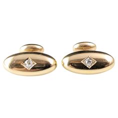 A gorgeous pair of Victorian diamond cufflinks. These are such a beautifully crafted pair on rich 18ct gold with the warm and deep bloom only found on antique gold pieces. Each cufflink is set with a single old cut diamond, approx 0.39ct Total, the diamonds are a good colour and clarity and add a lovely bit of sparkle to the rich gold. They have a fixed post and are very well made, they would make a wonderful gift for someone special. Approx measurements: 0.95" width front 0.25" length front 0.7 Diamond Cufflinks, Antique Cufflinks, Victorian Man, Diamond Cufflink, Gold Piece, Antique Diamond, Antique Gold, Diamond Jewelry, Cufflinks