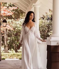 Sheer V-neck Slip Dress For Wedding Night, V-neck Delicate Lace Slip Dress For Wedding Night, Sheer V-neck Slip Dress For Sleep, Sheer V-neck Chemise For Wedding Night, V-neck Lace Trim Nightgown For Wedding, Lace V-neck Nightgown With Lace Trim, Lace Patchwork Gown For Wedding Night, V-neck Sleepwear With Delicate Lace, Lace Trim Nightgown With Spaghetti Straps For Wedding Night