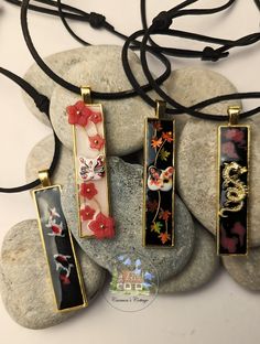 Designed with a nod to Japanese culture, these artisan necklaces are a tribute to the stunning landscapes and rich mythology of Japan. Though they might seem like the perfect accessory for 'the lads,' they are, in truth, crafted for anyone who appreciates beauty and artistry.  Made of resin, every detail in these necklaces has been meticulously handcrafted and thoughtfully assembled to capture the essence of Japanese aesthetics. Japanese Necklace Traditional, Koi Fish Cherry Blossom, Fox Dragon, Dragon Koi Fish, Japanese Jewellery, Japanese Necklace, Sakura Necklace, Artisan Necklaces, Necklace Japanese