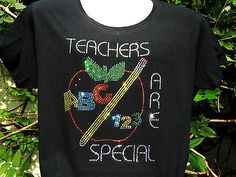 Teachers are Special Rhinestone Shirt School, Apple, Pencil, ABC's women/misses/plus School Themes