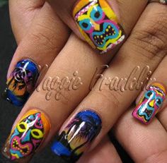 My globe is desing gorgeous nails and to take nails images if you wish to see even more: http://sml.linktrackr.com/nails Tiki Nails, Luau Nails, Beach Nails Designs, Backyard Luau, Tiki Ideas, Ceramic Lessons, Tiki Fashion, Ocean Nail, The Best Nails