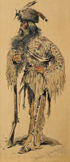 Kit Carson, Fur Trapper, Frederic Remington, Fur Trade, Cabin Art