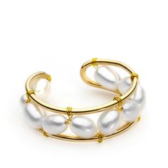 Western Style Genuine Pearl Open Ring Product Features Exquisitely detailed structure, inlaid with 12 beautiful shell pearls. Pearl is an ancient organic gemstone, mainly produced in pearl molluscs and mother-of-pearl mollusks. In the international gem industry, pearls are also listed as lucky stones for birth in June, and commemorative stones for the thirteenth and thirtieth anniversary of marriage. Pearls with magnificent colors and elegance, symbolizing health, purity, wealth and happiness. P Elegant Open Metal Pearl Ring, Elegant Metal Pearl Open Ring, Elegant Pearl Open Ring In Metal, Elegant Gold Rings With Mother Of Pearl, Elegant Gold Baroque Pearl Ring, Elegant Gold Pearl Ring With Baroque Pearl, Gold Mother Of Pearl Ring As A Gift, White Pearl Open Ring In Metal, Gold Pearl Open Ring Jewelry