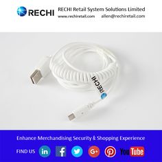 an image of a white cable with the words tech retail on it and other logos