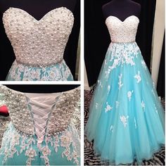 Fitted Quinceanera Dress With Corset Back For Prom Season, Fitted Quinceanera Dress For Prom, Fitted Quinceanera Dress With Lace Bodice And Sweetheart Neckline, Fitted Quinceanera Dress For Prom Season Homecoming, Fitted Quinceanera Dress For Homecoming And Prom Season, Lace Prom Ball Gown With Boned Bodice, Quinceanera Dress With Sweetheart Neckline And Sweep Train, Embellished Sweetheart Neckline Ball Gown For Prom, Strapless Lace Ball Gown For Prom