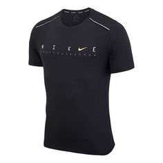 Men's Nike Alphabet Logo Quick Dry Reflective Running Training Short Sleeve Black T-Shirt DD1586-010 Nike Crew Neck Moisture-wicking Shirt, Nike Crew Neck Shirt With Moisture-wicking, Nike Moisture-wicking Crew Neck Shirt, Nike Moisture-wicking Crew Neck Tops, Nike Short Sleeve Shirt With Moisture-wicking, Nike Moisture-wicking Graphic Tee, Alphabet Logo, Training Shorts, Running Training