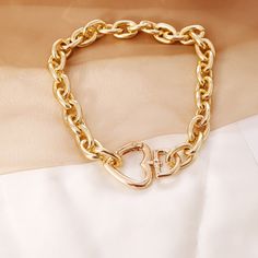 FREE SHIPPING ON ALL ORDERS OVER $50 | 100% SATISFACTION GUARANTEED Click "ADD TO CART" To Get Yours Now | Up To 60% OFF ✨ Express your affection. This lovely Geometric Alloy Thick Necklace Bracelet Set makes a good gift for every day, you can wear it whenever you want to. This set from Arimonz is made of alloy material. It is fashionable and attractive, looks chic and gorgeous, will be your all-match accessory in day-to-day life. Features: 📌 Soft and elegant with vintage style📌 Made With Meta Trendy Gold Heart Bracelet With Adjustable Chain, Trendy Gold Heart Bracelet With Chain, Gold Heart-shaped Chain Bracelets, Gold Metal Bracelets For Valentine's Day, Trendy Gold Heart Charm Bracelet, Gold Heart Charm Bracelet With Chain, Trendy Gold Heart Bracelet With Heart Charm, Gold Metal Chain Bracelet For Valentine's Day, Gold Heart-shaped Charm Bracelet With Adjustable Chain