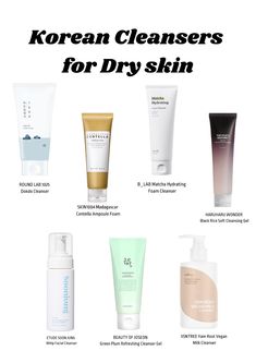 Cleansers For Dry Skin, Korean Cleanser, Selfcare Recipes, Skin Korean, Dry Skin Care, Lotion Bottle, Skin Care Routine Steps, Body Care Routine