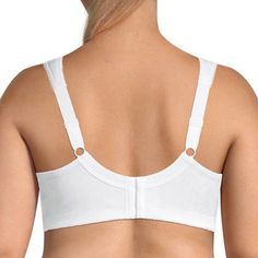 When you need an elegant, yet supportive undergarment, this Underscore bra delivers. Made from a soft satin-like microfiber with mesh panels, this medium support bra offers full coverage and back support with its thick, adjustable straps and hook-and-eye closure. Bra Type: Full CoverageFeatures: Adjustable Straps, Stretch Fabric, Back SupportClosure Type: Hook & Eye, Back ClosureSupport: Medium SupportFiber Content: 100% PolyesterFabric Description: MicrofiberLining Material: Cotton, SpandexCare Coverage Bras, Support Bra, Full Coverage Bra, Bra Types, Back Support, Support Bras, Mesh Panel, Full Figured, Hook Eye