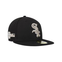 Top off any Chicago White Sox look with this Chrome 59FIFTY hat from New Era. It features bold team graphics and a camo undervisor for added detail. The fitted design makes this Chicago White Sox hat perfect for any look.Top off any Chicago White Sox look with this Chrome 59FIFTY hat from New Era. It features bold team graphics and a camo undervisor for added detail. The fitted design makes this Chicago White Sox hat perfect for any look.PRODUCT FEATURESImportedBrand: New EraEmbroidered graphics White Sox Hat, Black Chicago, Sox Hat, 59fifty Hats, White Sock, Fitted Hat, Chicago White Sox, Fitted Hats, New Era