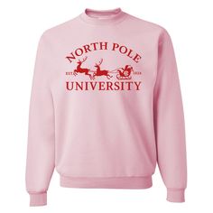 Be a proud Graduate of 'North Pole University' in this Festive Christmas Crewneck Sweatshirt United Monograms, Christmas Crewneck Sweatshirt, Lilly Inspired, Long Sleeve Baseball Tee, Matching Sets Outfit, Comfort Colors Sweatshirt, Christmas Crewneck, Sweat Set, Top Makeup Products