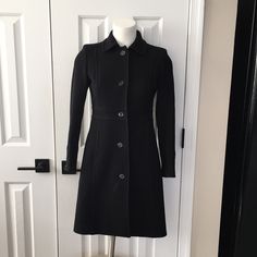 Preowned In Excellent Condition. Please See Measurements Here Only Bc Size Nimber On Tag Is Faded. Left Sleeve Has Minor Thread Snags As Seen. U Don’t Notice At All. Priced As Is Due To That J Crew, Button Up, Jackets & Coats, Jackets For Women, Thread, Wool, Women Shopping, Black, Color