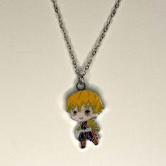 Brand New Handmade Manga Anime Demon Slayer Zenitsu Agatsama Necklace Stainless Steel And Enamel Pendant 1.25” X 0.8” Charm Pendant Stainless Steel Plated 18 Inch Chain Bundle & Save! Comes From A Smoke Free And Pet Free Home In California. Tags: Tanjiro Nezuko Kamado Giyu Tomioka Shinobu Kocho Zenitsu Agatsuma Muzan Kibutsuji Inosuke Hashibira Kanao Tsuyuri Kanao Kocho Handmade Silver Jewelry For Cosplay, Silver Metal Jewelry For Cosplay, Silver Pendant Jewelry For Cosplay, Handmade Black Jewelry For Cosplay, Handmade Black Necklace For Cosplay, Handmade Pendant Jewelry For Cosplay, Collectible Black Stainless Steel Necklace, Anime Demon Slayer Zenitsu, Demon Slayer Zenitsu