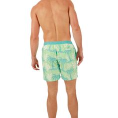 Embark on a sun-soaked adventure with these stylish men's green Corona board shorts, featuring a lively all-over print of swaying palm trees that effortlessly blend laid-back charm with vibrant design. The shorts are crafted from polyester microfiber twill with a mesh lining and are equipped with a convenient back pocket. The drawstring adjustable elastic waistband ensures a comfortable fit for sizes XS to 3XL, making them a versatile choice for your beach outings and casual occasions. Machine w Green Swim Trunks With Built-in Shorts For Summer, Green Summer Swim Trunks For Warm Weather, Green Swim Trunks For Summer Beach, Green Swimming Shorts For Vacation, Green Swim Trunks For Vacation Pool Time, Green Swim Shorts For Vacation, Green Pool Shorts For Vacation, Green Shorts For Pool Vacation, Green Vacation Shorts For Pool