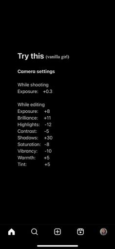 an iphone screen showing the settings for camera settings and other things to do with it