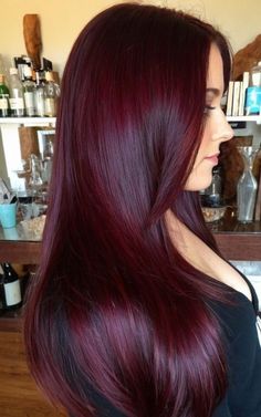 #HairStyles #HairCuts #Hair #HairstylesForThinHair #HairstylesForMediumLengthHair #HairColorIdeas #HairstylesForShortHair #HairColorIdeasForBrunettes #HairstylesForLongHair #HairColor #HairDyeIdeas #HairAccessories #HairAesthetic #HairArt #HairAndBeardStyles Burgundy Hair Dye Ideas, Hair Colour Ideas Natural, Dark Hair Color Ideas One Color, Dark Red Hair With Black Roots, Dark Raspberry Hair, Dark Wine Hair Color, Ruby Wine Hair Color, Red Hair Color Dark, Dark Red Hair Color Burgundy