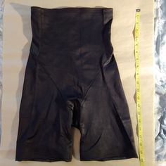 Nylon-Spandex Blend Waist Butt Thigh Shaper With Linen Crotch. Size M. Unworn Item. Fitted Sports Shapewear, Fitted Shapewear With Built-in Shorts For Sports, Thigh-high Compression Bottoms For Night Out, High Cut Fitted Black Shapewear, Black Fitted High Cut Shapewear, Black Fitted High-cut Shapewear, Black High Cut Fitted Shapewear, Fitted Nylon Shapewear Shorts, Fitted Shapewear Tights With High-cut Leg