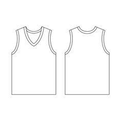 the front and back views of a tank top, with two sides facing each other