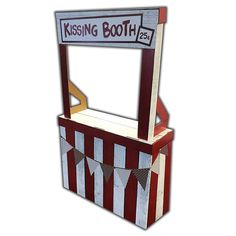 KISSING BOOTH Cardboard Cutout Standup Standee - Front Carnival Party Decorations, Cardboard Standup, Funny Valentines Gifts, Carnival Themed Party, Cardboard Cutouts, Kissing Booth, Cardboard Cutout, Carnival Themes, Circus Theme