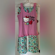 The Pajamas Are Adorable Nwt. They Are A Girls Size L (12), Two Piece Set. Kawaii Pink Sleepwear For Bedtime, Pink Kawaii Loungewear Sets, Playful Hello Kitty Print Sleepwear For Pajama Party, Pink Hello Kitty Sleepwear Sets, Kawaii Multicolor Sleepwear For Sleepover, Pink Kawaii Sets For Sleepover, Pink Hello Kitty Print Sleep Sets, Multicolor Kawaii Sleepwear For Sleepovers, Pink Kawaii Style Sets For Sleepover