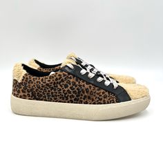 Vince Camuto Womens Myralyn Black Brown Leather Animal Print Lace Up Casual Sneakers With Cream / Beige Faux Sherpa Fur Accent. Women's Size 6. Condition: New Without Box. New To Poshmark? Sign Up Using Invite Code: Tentoday For $10 Off Your Purchase! Brown Round Toe Winter Sneakers, Brown Winter Sneakers With Round Toe, Winter Brown Sneakers With Round Toe, Brown Low-top Sneakers For Winter, Fall Brown Sneakers With Contrast Sole, Brown Sneakers With Contrast Sole For Fall, Brown Fall Sneakers With Round Toe, Brown Sneakers With Round Toe For Fall, Brown Winter Sneakers With Textured Sole