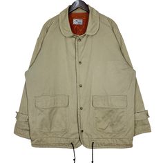 Kenzo Jeans Plain Quilted Jacket Snap Button Adjustable Hem Beige Size XL Made in Japan * Size on Tag : F * Manual Measurement (inch) : Chest 27.5, Length 34, Shoulder 24.5, Sleeve 24.5, Waist 26, Hem 26. * Recommended for Size : Extra Large (XL) & (XXL) Double Extra Large. * Color : Beige * Condition : Used condition with all over stains (refer photos). * Some stains may not include into listing due to limited photo slot. * See photos for details. 115 Solid Fall Outerwear With Functional Buttons, Fall Outerwear With Functional Buttons, Beige Button-up Sport Coat With Buttons, Beige Button-up Sport Coat, Classic Khaki Outerwear With Button Cuffs, Outdoor Button-up Outerwear With Buttoned Pockets, Khaki Outdoor Outerwear With Buttons, Outdoor Single-breasted Button-up Utility Jacket, Khaki Sport Coat With Button Closure For Outdoor