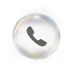 an image of a bubble with a phone on it