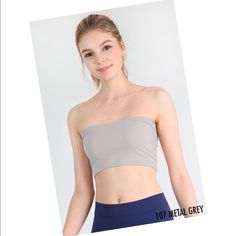 Nikibiki Bandeau Top- Ns1015 Size: One Size Description: Basic Plain Jersey Bandeau Bra Top Fabric: 92% Nylon / 8% Spandex Made In Usa Strapless Tube Top With Built-in Bra For Workout, Workout Bandeau Tube Top With Built-in Bra, Seamless Bandeau Tube Top For Workout, Seamless Strapless Tube Top For Workout, Seamless Stretch Tube Top For Workout, Seamless Bandeau Workout Tube Top, Workout Bandeau Seamless Tube Top, Workout Strapless Tube Top With Built-in Bra, Bandeau Crop Top For Workout