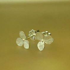 Teeny Hydrangea Stud Earrings Small Flower by PatrickIrlaJewelry, $65.00 Delicate Silver Flower Earrings Nickel Free, Delicate Silver Flower Earrings Nickel-free, Delicate Silver Nickel-free Flower Earrings, Silver Pierced Flower Earrings For Gift, Delicate Silver Earrings With Flower Charm, Silver Delicate Nickel-free Flower Earrings, Hypoallergenic Silver Flower Earrings For Gift, Delicate Silver Petal Earrings, Delicate Silver Flower Earrings For Anniversary