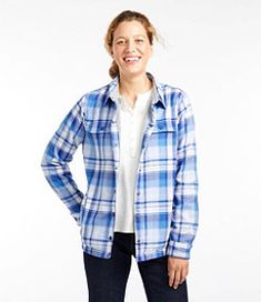 #LLBean: Women's Fleece-Lined Flannel Shirt, Snap-Front Plaid Fleece Lined Flannel Shirt, Chamois Shirt, Lined Flannel Shirt, Ll Bean Women, Womens Flannel Shirt, Plaid Shirts, Flannel Shirts, Mens Flannel Shirt, Flannel Women