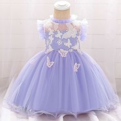 Princess Baby Girl Party Tutu Dress Pageant Wedding Birthday Gown Formal ZG9 Product  Product Name:  Girls Baby Dress For Children Infant Girls Party Dress Princess Material: Cotton Blend Color: Pink,Yellow,Purple,Blue Format: 60-70-80-90 Feature:,Tulle,Embroidered,Pearls Occasion: Wedding, Party, Birthday, Every Day. Size Chart Size Measure (1 cm = 0.394 inch, Tolerance: 2-4 cm) Length Chest Waist Middle aged Cm Cm Cm Cm 60 = 0-3 M 40 50 48 0-3 months 70 = 3-6 M 45 Lavender Tulle Dress, Toddler Birthday Dress, Tulle Tutu Dress, 1st Birthday Dresses, Vestidos Retro, Vestidos Color Rosa, Marine Uniform, Color Lila