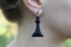 Handmade Chess game dark / light academia clay dangle earrings. The length of the earrings is 1 27/32 inches or 4.7 cm. The width of the earrings is 25/32 inches or 2 cm. А great gift for dark /  light academia style lovers, for  Chess game lovers. Dark Academia Earrings, Academia Earrings, Academia Jewelry, Dark Academia Jewelry, Light Academia Style, Game Jewelry, Oc Stuff, Academia Style, Game Lovers