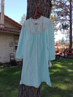 "A New Floral Nightgown Barbizon Brand blue Size medium New with tags Original Price tag $55 pit to pit  20\" PIt to bottom: 29\" Shoulder to bottom: 39\"   Thanks for looking and please keep checking our store for updates.  We update weekly adding new items. Our items come from a smoke free and pet free environment." Light Blue Cotton Sleepwear, Light Blue Cotton Sleepwear For Home, Blue Long Sleeve Dress For Pajama Party, Blue Nightgown For Spring Loungewear, Long Sleeve Blue Nightgown For Home, Blue Long Sleeve Nightgown For Sleepover, Long Sleeve Blue Nightgown For Sleepover, Blue Cotton Sleepwear With Lace Trim, Blue Long Sleeve Nightgown For Pajama Party