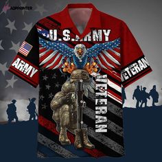 Wingspan Eagle Us Army Veteran Red Hawaiian Shirt Red Hawaiian Shirt, Us Army Veteran, Men Hawaiian Shirt, Army Veteran, Cool Hawaiian Shirts, U S Navy, Comfort And Joy, Mens Hawaiian Shirts, Hawaiian Shirts