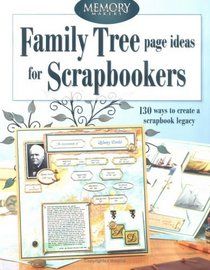 the family tree page ideas for scrapbookers is shown in front of an open book