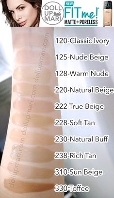 Makeup Products Drugstore, Concealer Swatches, Maybelline Products, Superstay Maybelline, Matte Poreless Foundation, Maybelline Fitme, Maybelline Foundation, Fit Me Foundation, Maybelline Fit Me Foundation