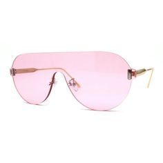 Unisex minimalist rimless racer retro fashion sunglasses. Size: one size.  Color: Gold.  Age Group: adult. Cheap Modern Pink Shield Sunglasses, Cheap Pink Rimless Sunglasses, Modern Pink Shield Sunglasses With Mirrored Lenses, Modern Pink Rimless Sunglasses, Modern Pink Mirrored Aviator Sunglasses, Casual Country Outfits, Rimless Sunglasses, Gold Light, Retro Sunglasses