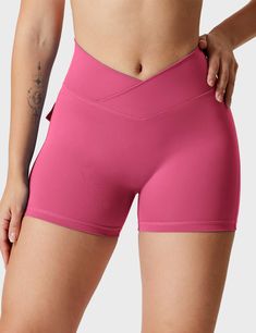 Crafted from stretchy, breathable fabric, our V-waistband Charm Shorts feature a stylish V-front waistband and scrunch design to lift your shape. With two back pockets for essentials and sweat-wicking technology, these shorts combine functionality with a flattering style for every workout.    Feature    Dual back pockets   V cross waistband   No front seams, hip scrunch design   High waist, promotes compression   Anti-squat, non-see-through   Stretchy, super soft fabric     Fabric      75% Nylon